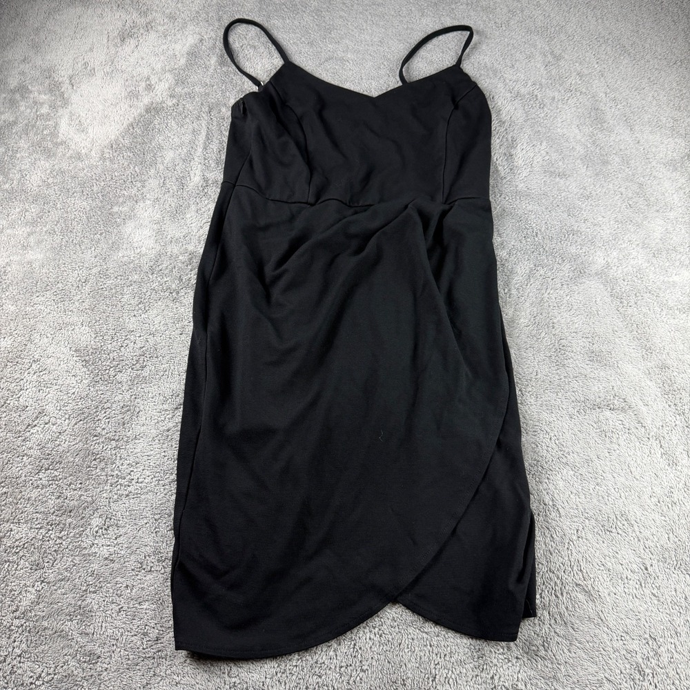 Zalalus Bodycon Party Dress Spaghetti Straps Womens Large Black